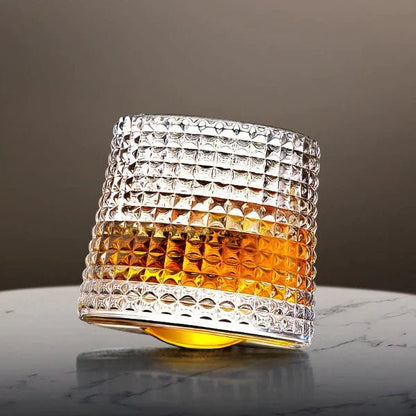 Spinning Crystal Whisky Glass Set