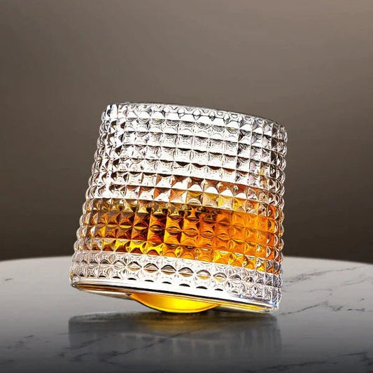 Spinning Crystal Whisky Glass Set