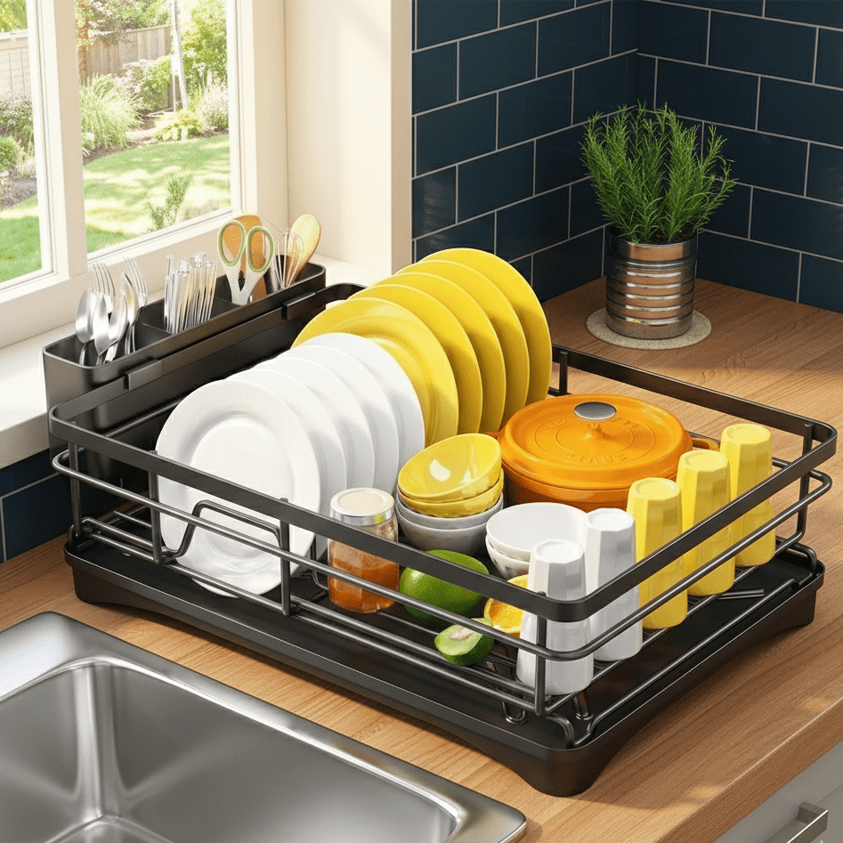 Dish Rack with Drip Tray – view 2