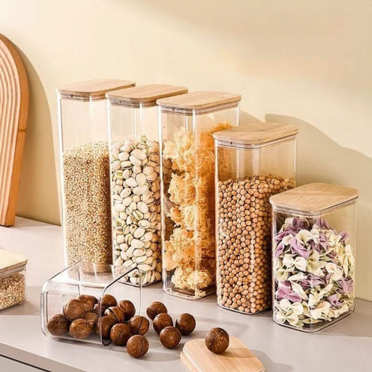 Glass Storage Jar with Bamboo Lid – view 2