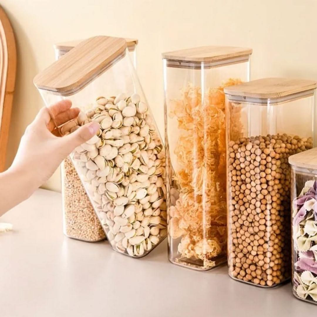 Glass Storage Jar with Bamboo Lid – view 4