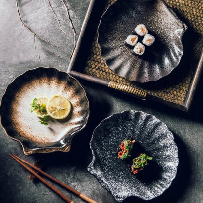 Shell-Shaped Ceramic Plate