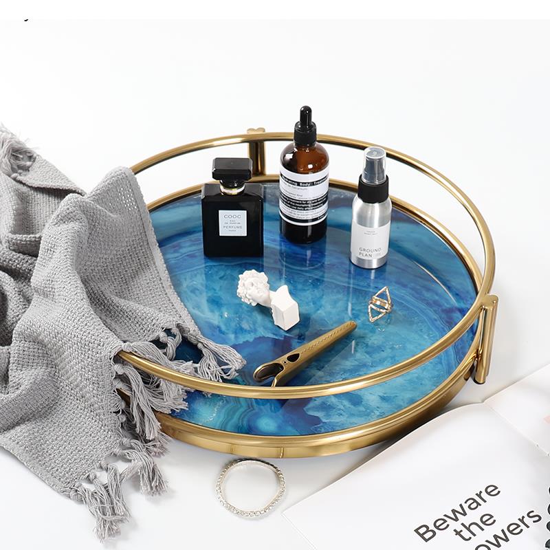Blue Agate Print Serving Tray – view 3