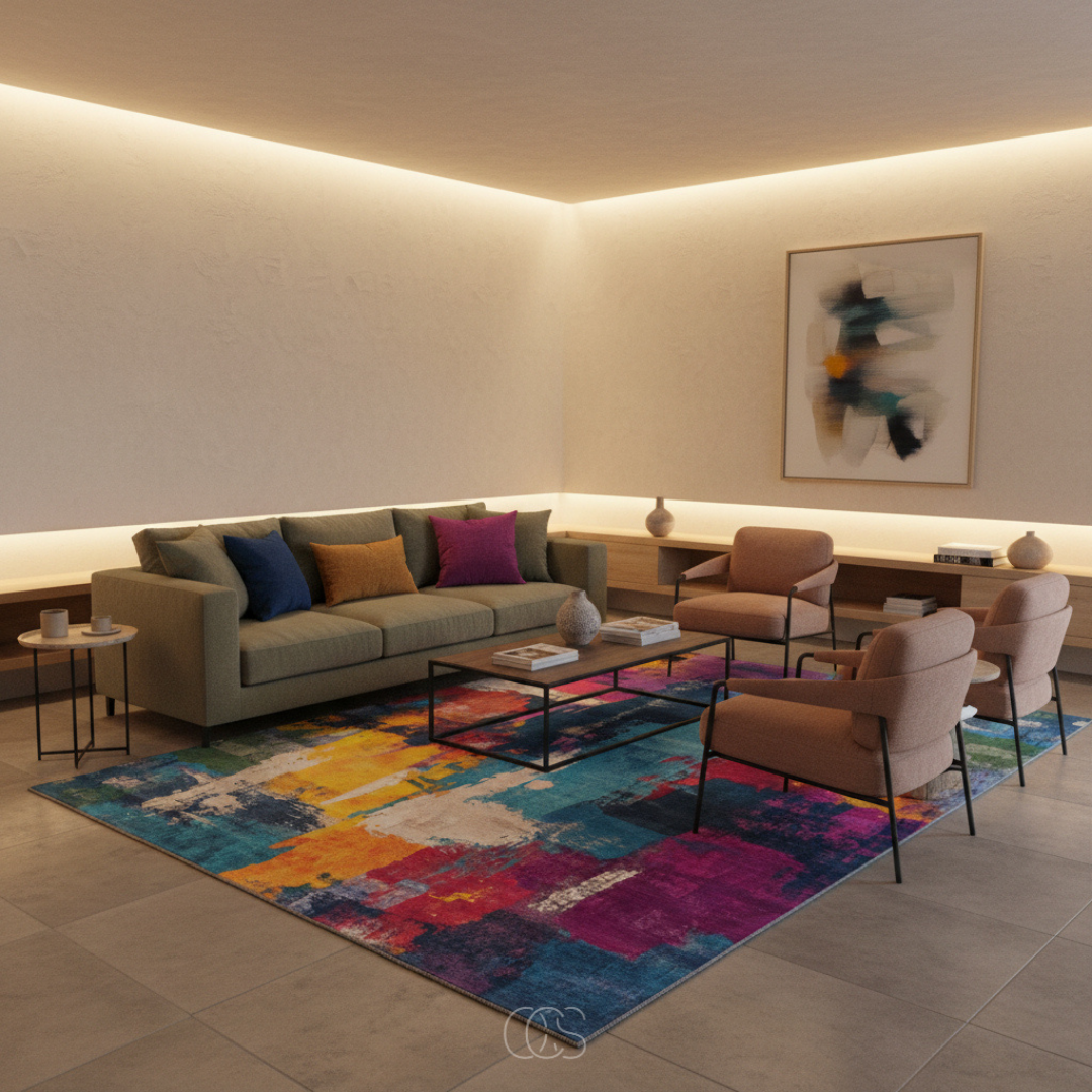 Abstract Multicolour Rug – view 4