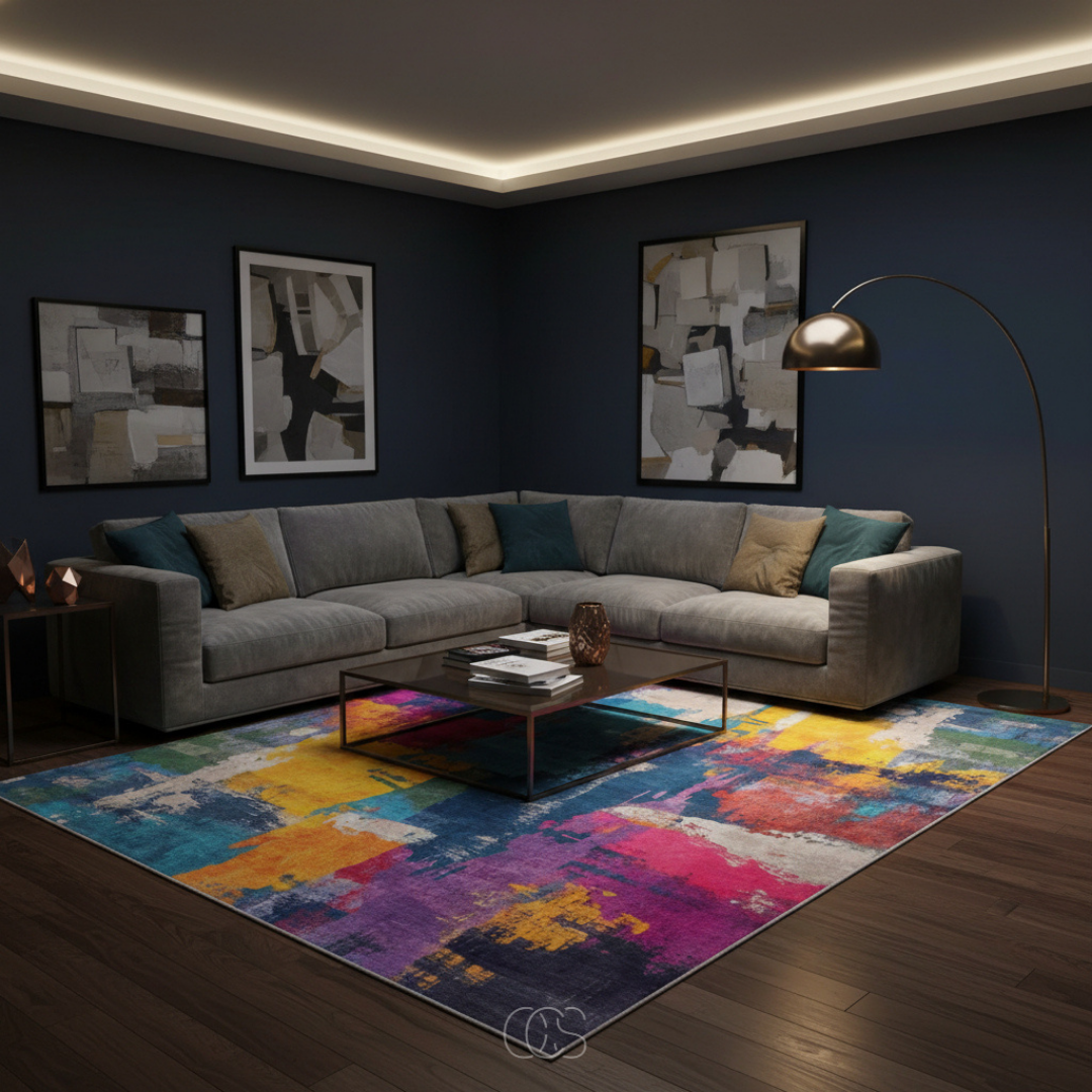 Abstract Multicolour Rug – view 5
