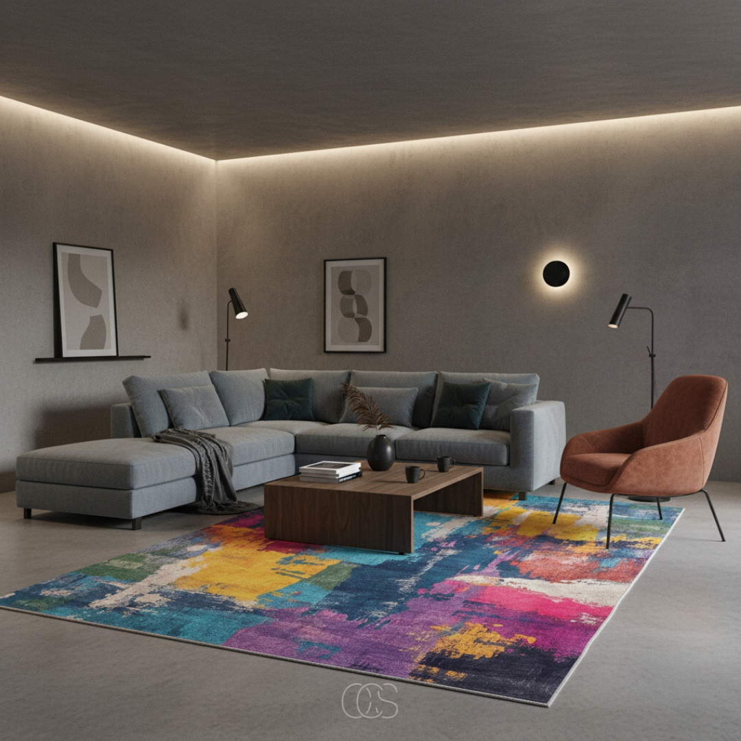 Abstract Multicolour Rug – view 6