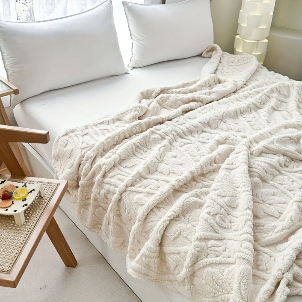 Geometric Jacquard Fleece Throw – view 2