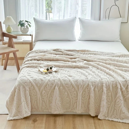 Geometric Jacquard Fleece Throw