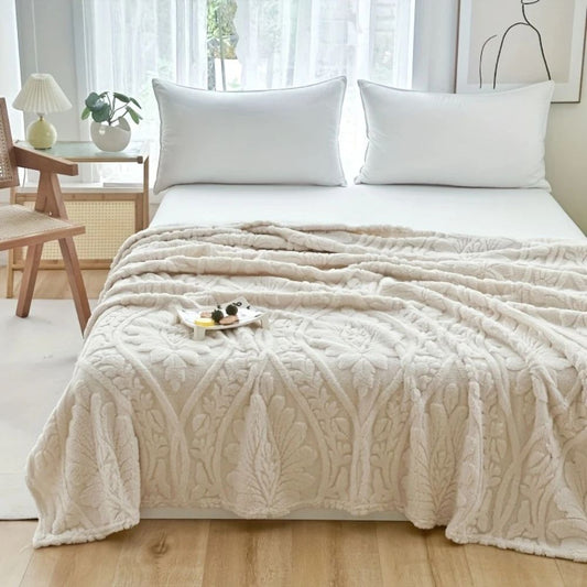 Geometric Jacquard Fleece Throw