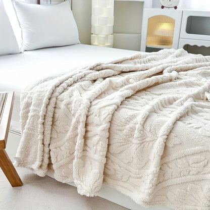 Geometric Jacquard Fleece Throw – view 3