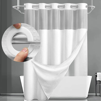 Ringless Waffle Shower Curtain – view 7