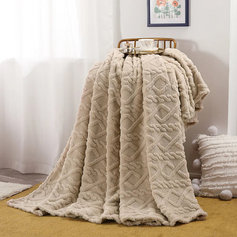 Plain Flannel Fleece Throw – view 2