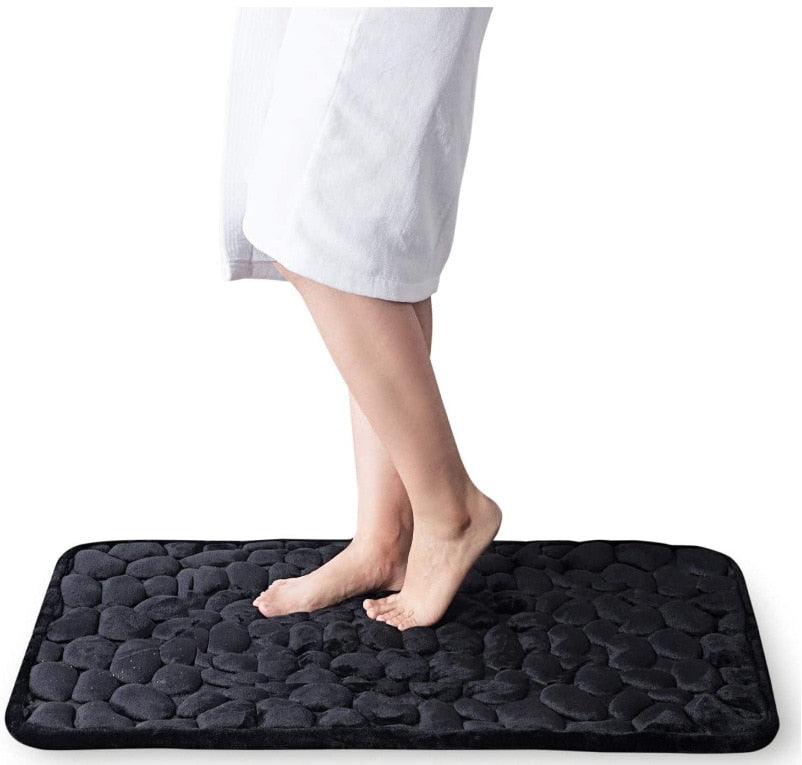 Embossed memory foam bath mat with a cushioned surface – view 5