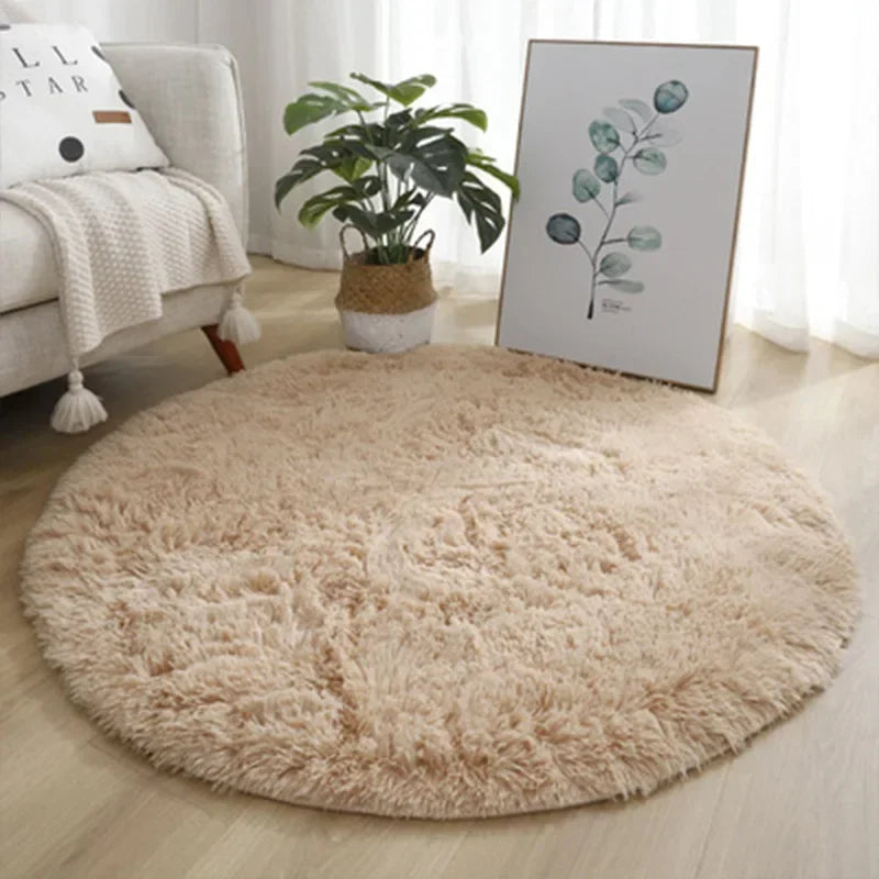 Round Shaggy Plush Rug – view 2