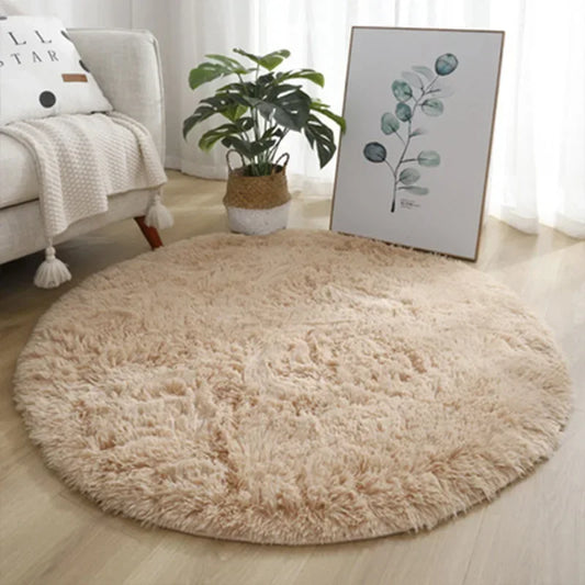 Round Shaggy Plush Rug – view 2
