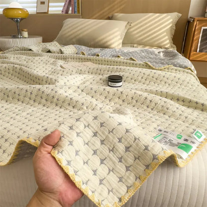 Striped Cotton Muslin Throw – view 14