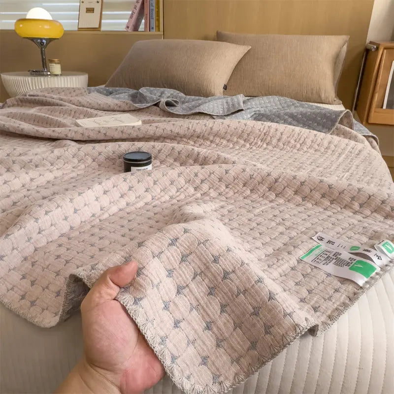 Striped Cotton Muslin Throw – view 16