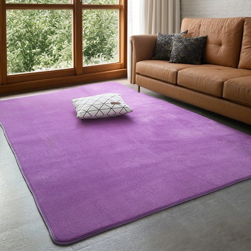 Velvet-Feel Rectangular Rug