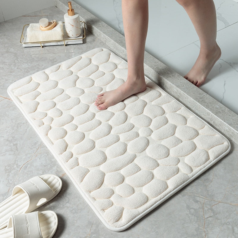 Embossed memory foam bath mat with a cushioned surface – view 3