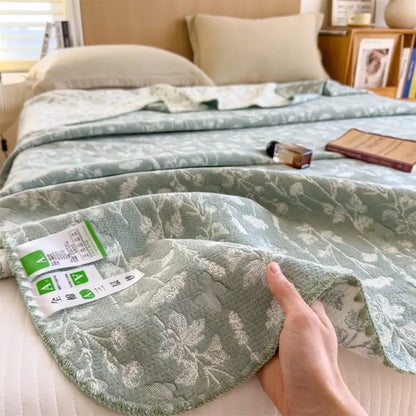 Striped Cotton Muslin Throw – view 12
