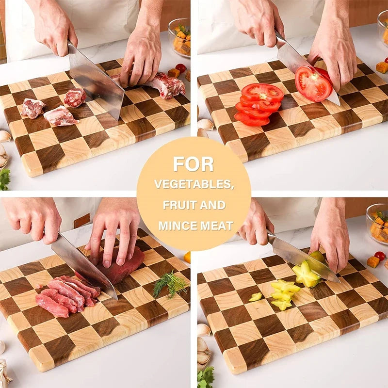 End-Grain Rubberwood Cutting Board – view 4