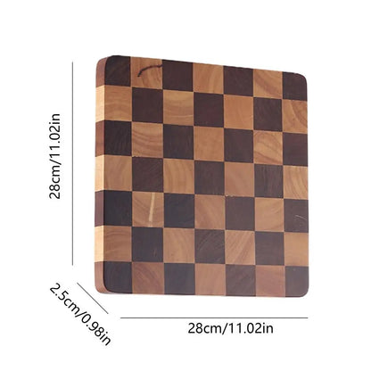 Checkered Solid-Wood Cutting Board – view 2