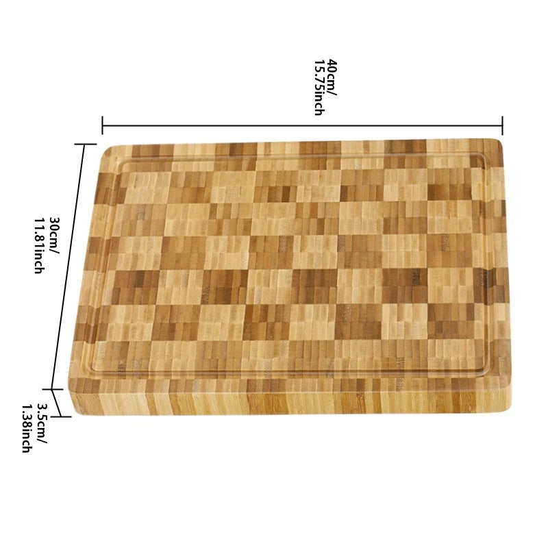 XXL Bamboo Cutting Board with Juice Groove – view 3