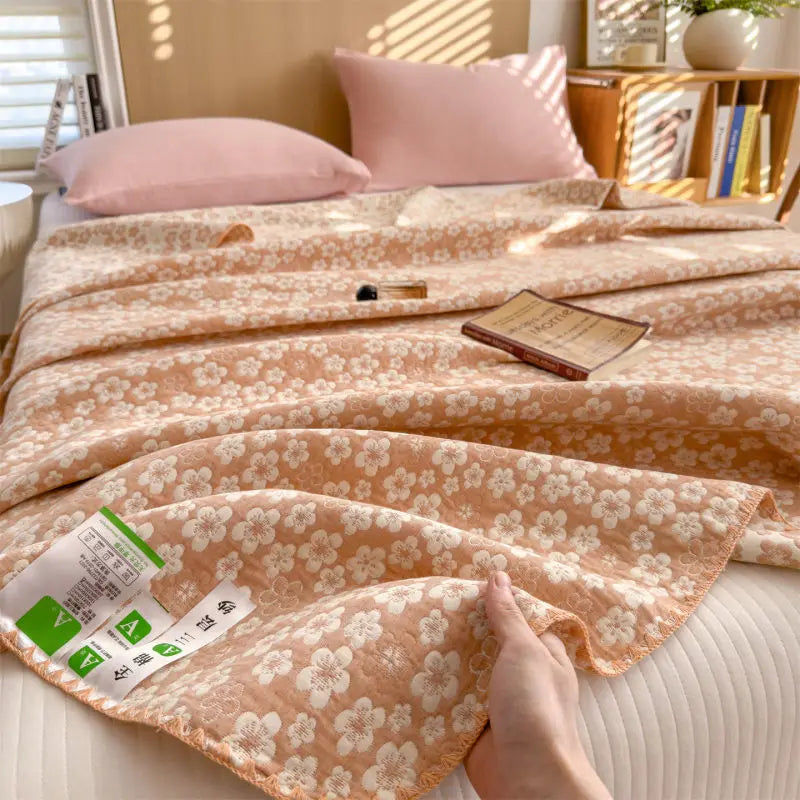 Striped Cotton Muslin Throw – view 11