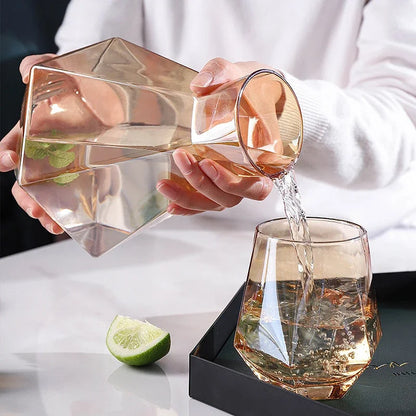 Diamond Glass Carafe Set – 5-Piece – view 8