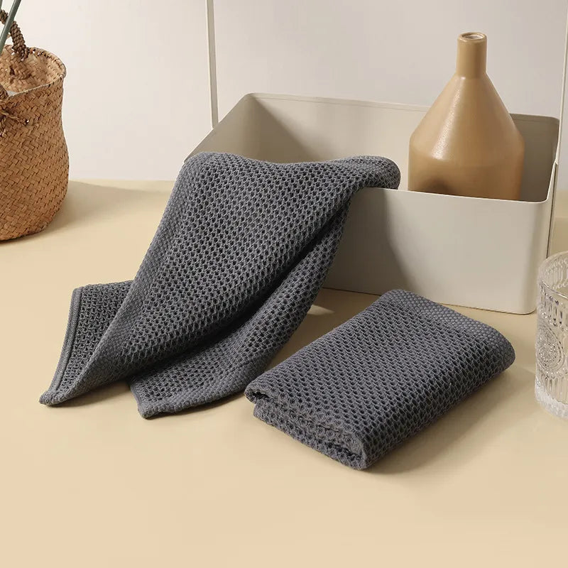 Waffle Cotton Towel Set – 6-Piece – view 3