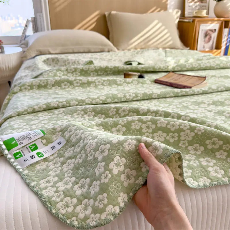 Striped Cotton Muslin Throw – view 5