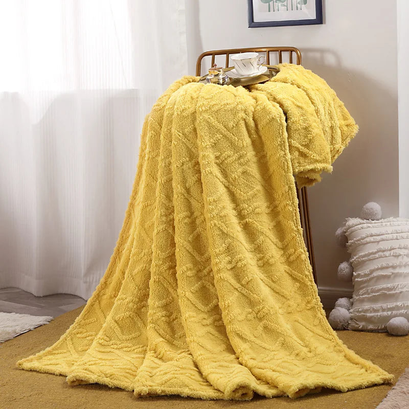 Plain Flannel Fleece Throw