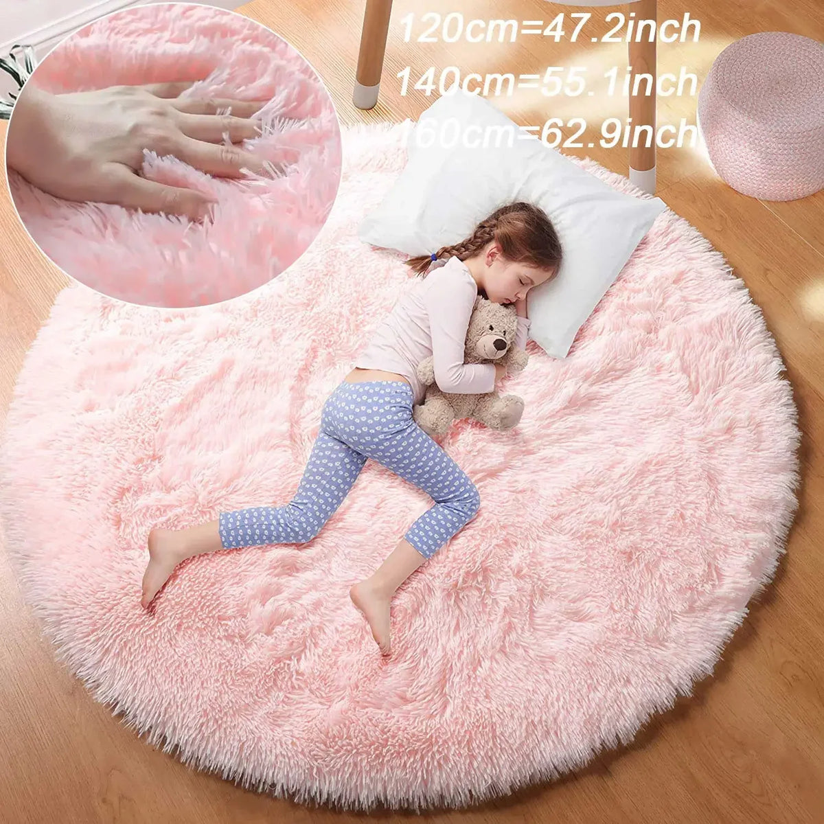 Round Shaggy Plush Rug – view 6