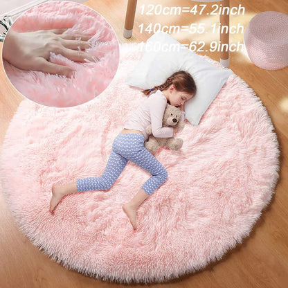 Round Shaggy Plush Rug – view 6