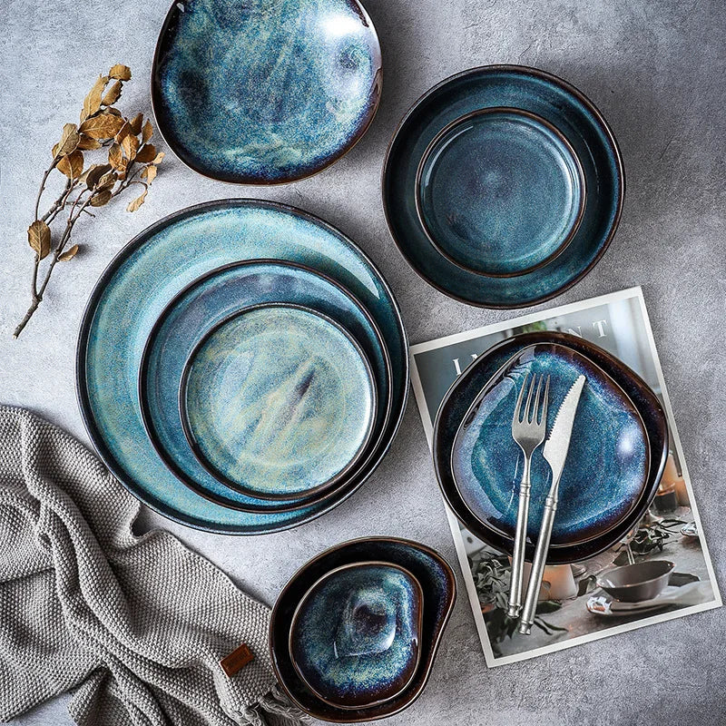 Rustic Turquoise Dinnerware Set – 11-Piece – view 2