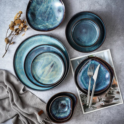 Rustic Turquoise Dinnerware Set – 11-Piece – view 2