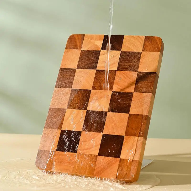 Checkered Solid-Wood Cutting Board – view 6