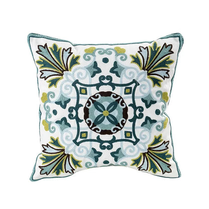 Embroidered Floral Cotton Cushion Cover – view 3