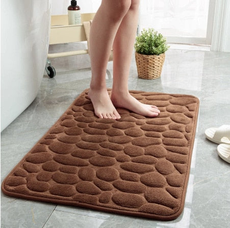 Embossed memory foam bath mat with a cushioned surface – view 6