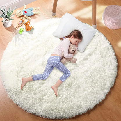 Round Shaggy Plush Rug – view 4