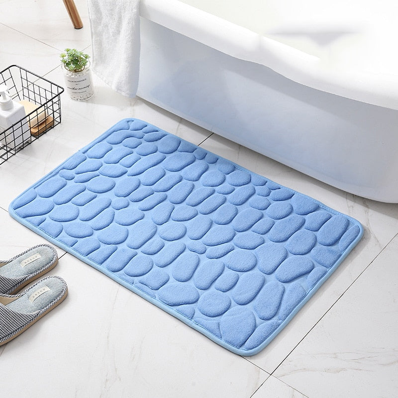 Embossed memory foam bath mat with a cushioned surface – view 8