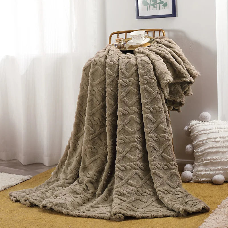 Plain Flannel Fleece Throw – view 4