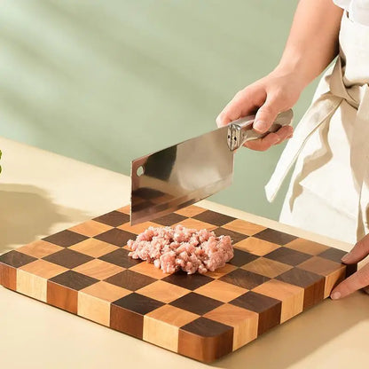 Checkered Solid-Wood Cutting Board – view 3