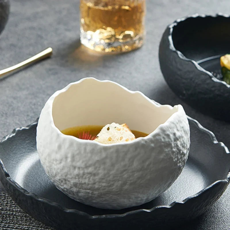 Sculptural Porcelain Serving Bowl