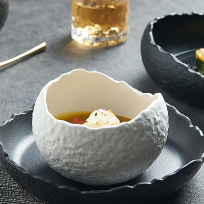 Sculptural Porcelain Serving Bowl