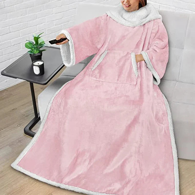 Wearable Sherpa Blanket – Pink