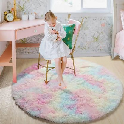 Round Shaggy Plush Rug – view 3