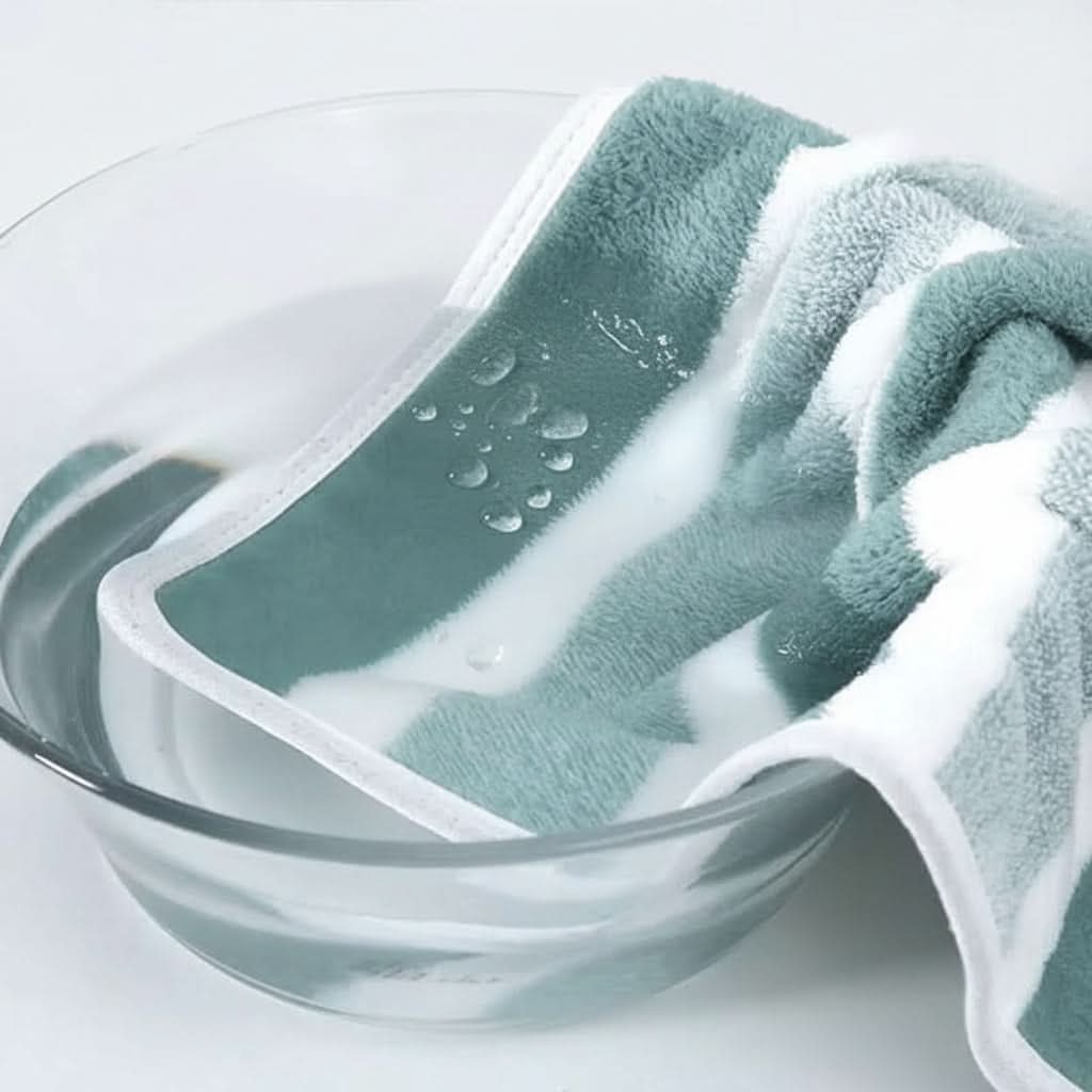 Striped Microfibre Towel Set – 8-Piece – view 6