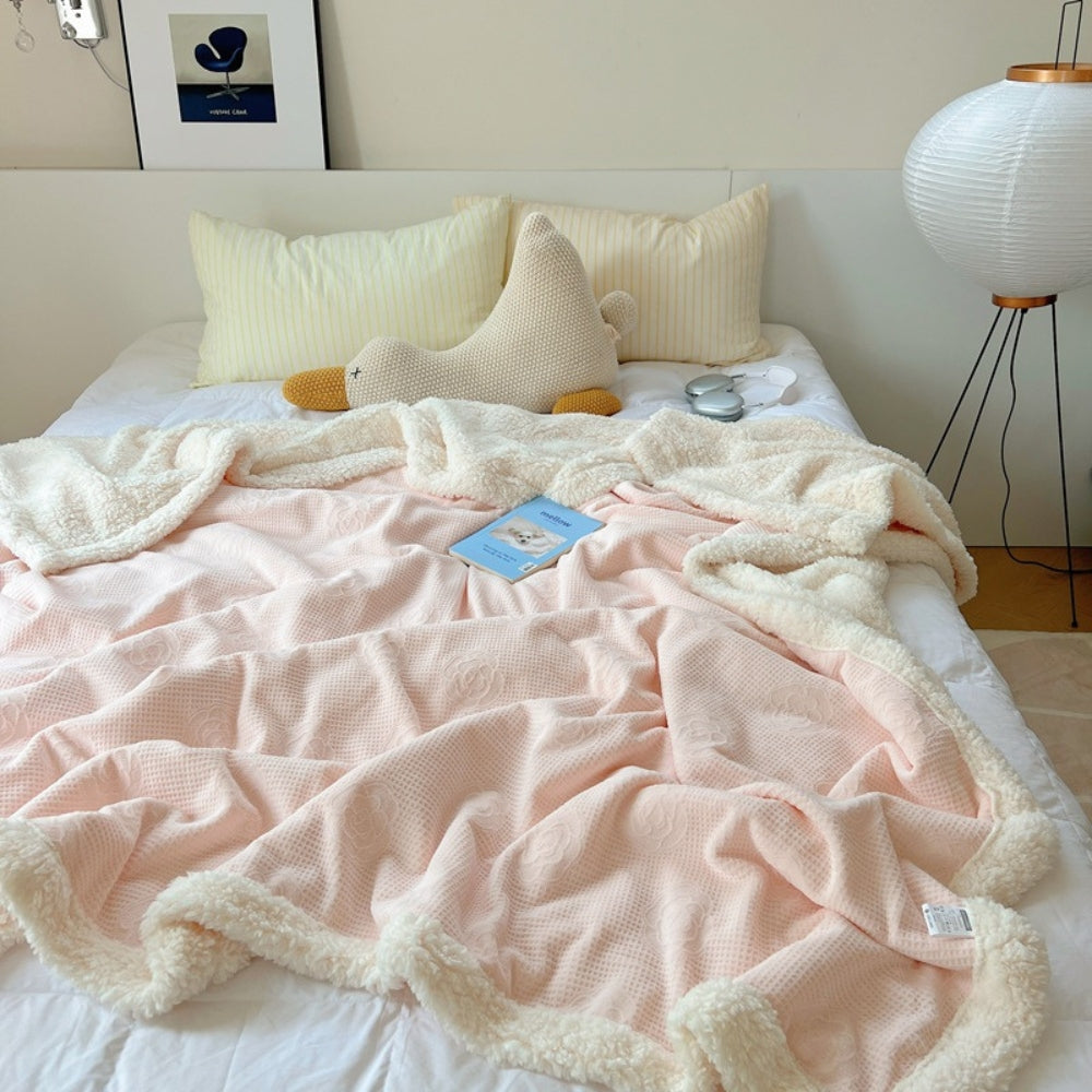 Embossed Floral Sherpa Throw – view 3