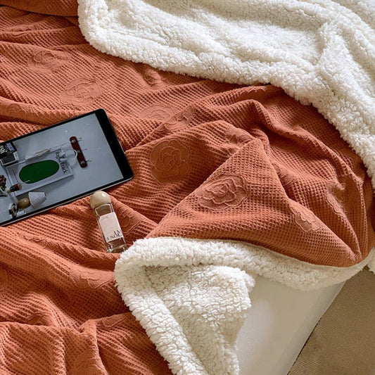 Embossed Floral Sherpa Throw – view 2